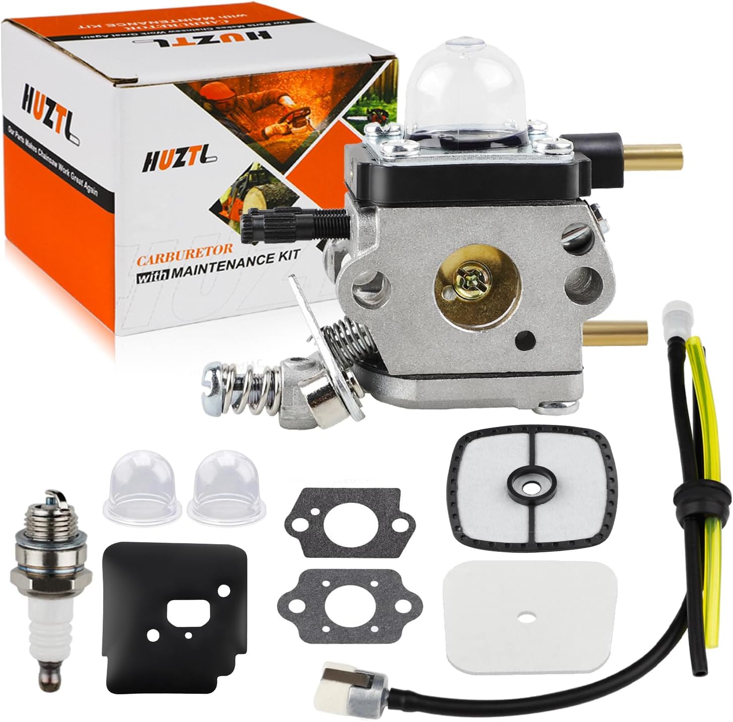Huztl Carburetor for Mantis Tiller 7222M 7222 7222E 7225 7230 7234 7240 7920 7924 C1U-K54A Carb for Echo TC-210 HC-1500 Cultivator Parts
