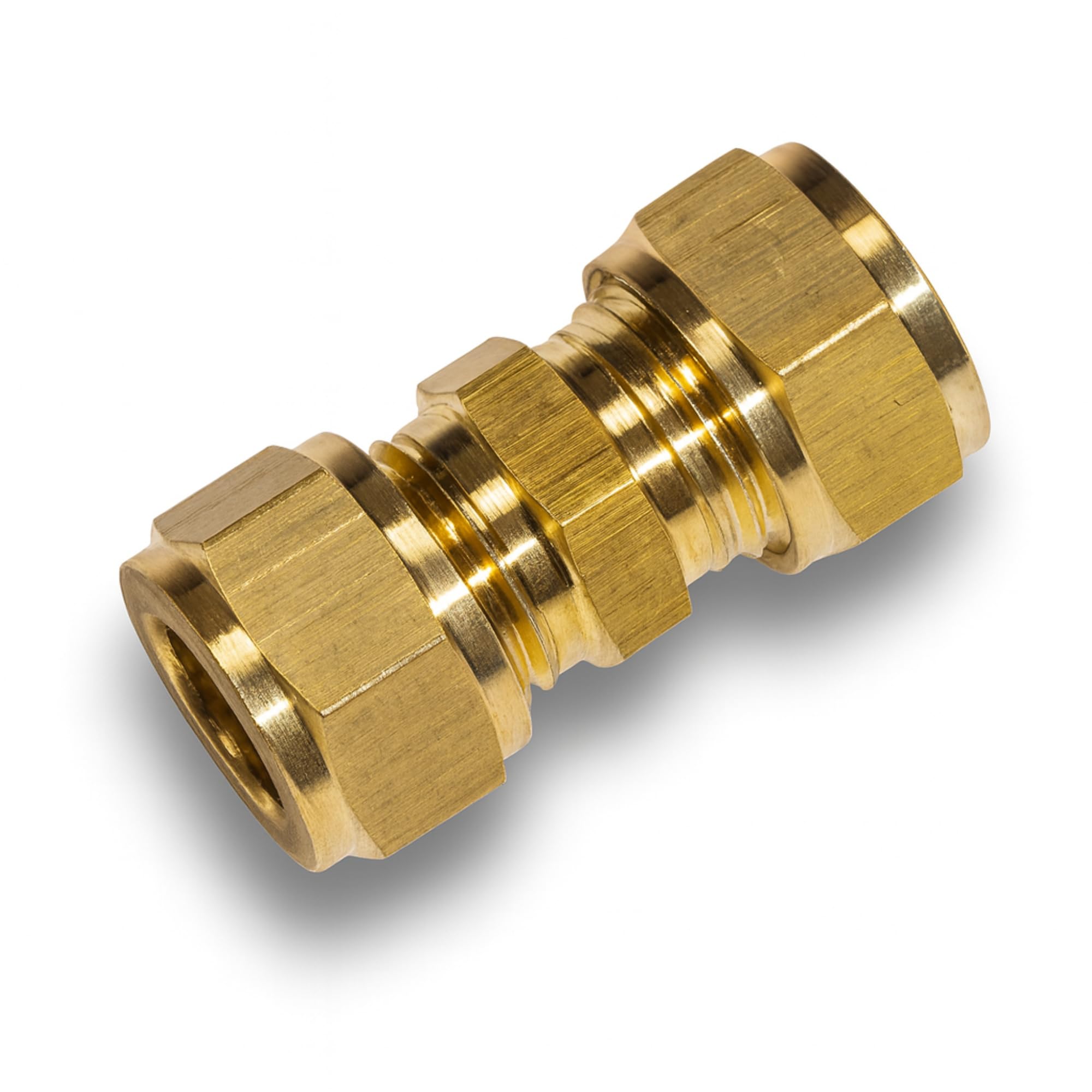 2X Westco 15mm x 12mm Compression Coupling – DZR Brass Reducing Straight Pipe Fitting J603