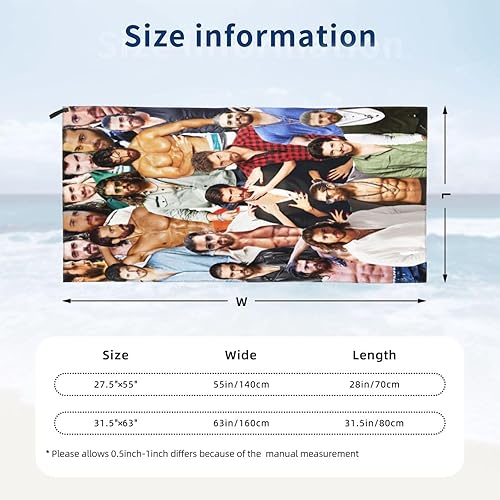 Miniatura 7 de Yaman - Toalla de playa de microfibra ligera de secado rápido, toalla de baño, toallas de baño de secado rápido, manta de mar, tapiz para viajes,