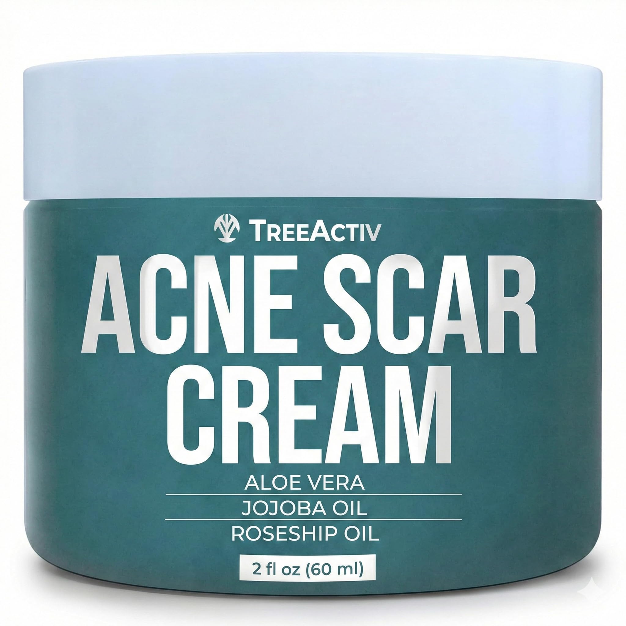 TreeActiv Acne Scar Cream, 2 fl oz, Scar Cream for Face and Dark Spot Remover, Lotion for Stretch Marks and Body, Acne Scar Removal for All Skin Types, 500+ Uses