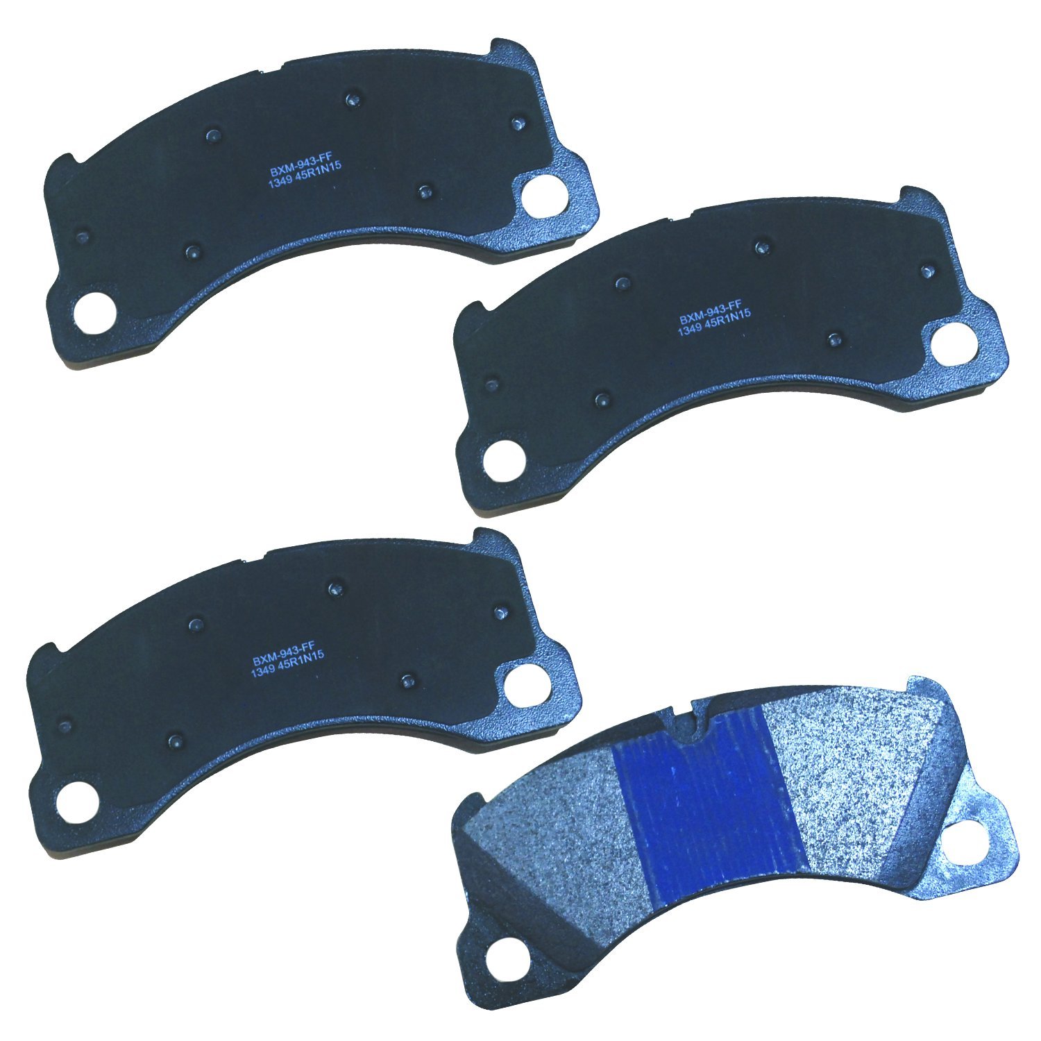 Bendix Premium SBM1349 Semi-Metallic Front Brake Pads for Porsche Cayenne 2010-2009, Macan 2017-2015, Panamera 2012-2010, Taycan 2023-2021, Volkswagen Touareg 2015-2011