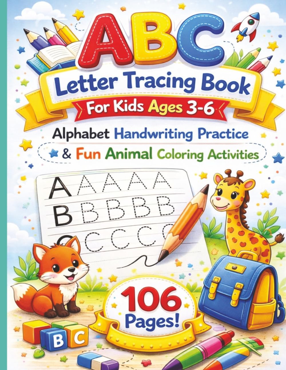 abc tracing book: workbook for 3 to 6 year old