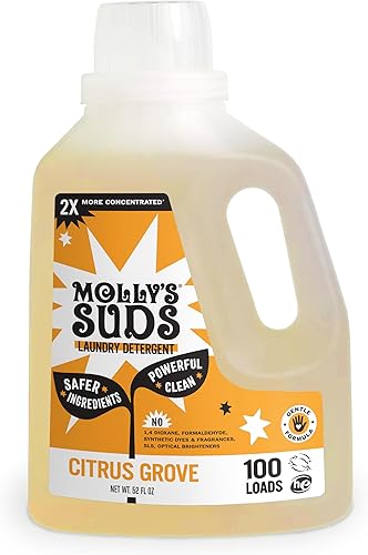 Miniatura 16 de Molly's Suds Detergente líquido para ropa, jabón detergente natural para ropa para pieles sensibles, concentrado 2 veces y de alta eficiencia (HE)