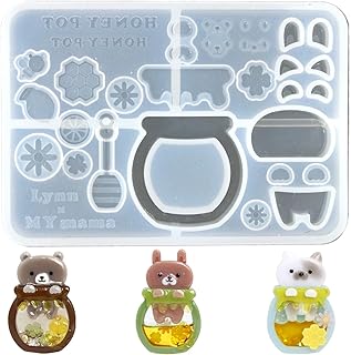 MYmama×Lynn mold オリジナル シリコンモールド ハニーポット コラボセット シャカシャカ&オイルシェイカー シリコン型 レジン型 手芸用品 (シリコンモールドのみ)