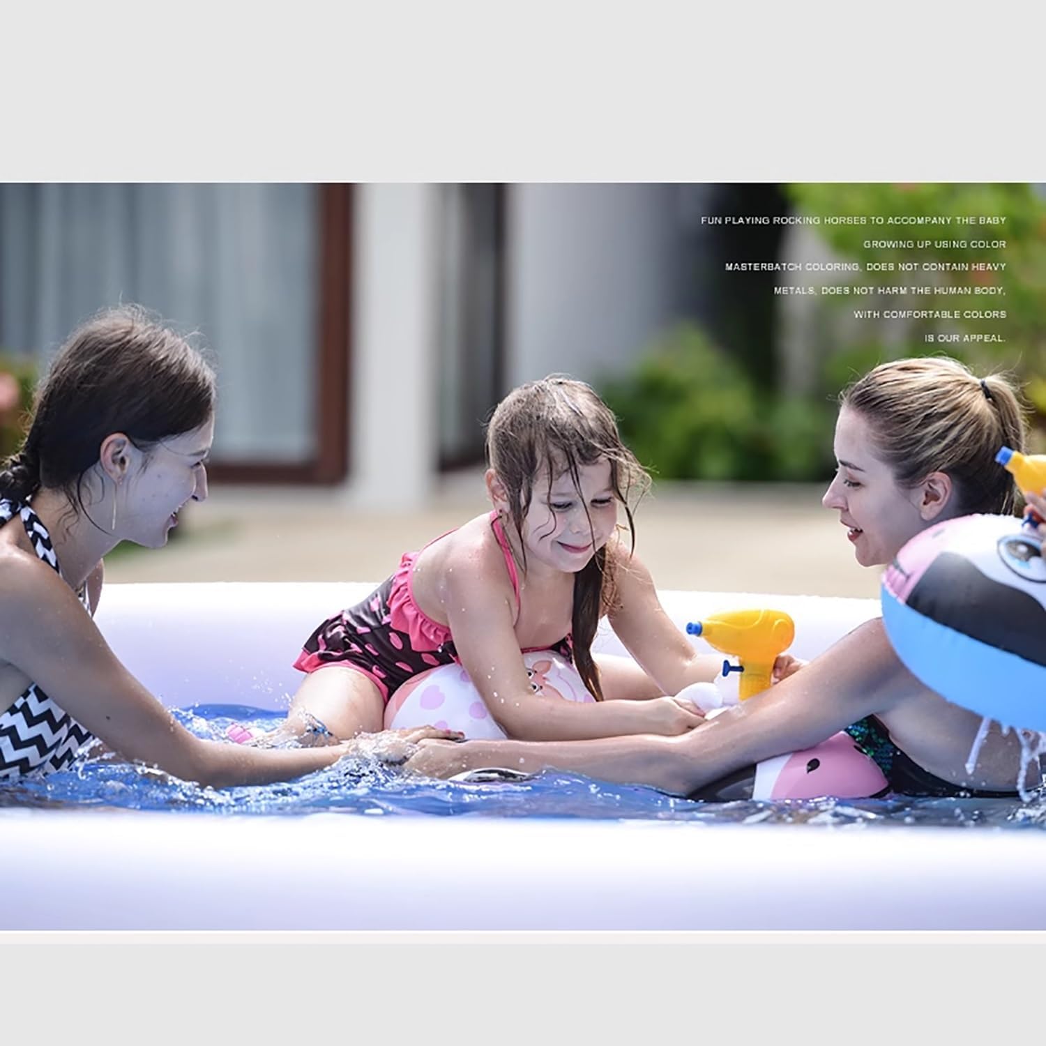 Above Ground Inflatable Swimming Pool Set Large Baby and Toddler Swimming Pool for Kids for Outdoor, Garden, Backyard, Lawn, Summer Water Party(183x76cm/6x2.5ft)