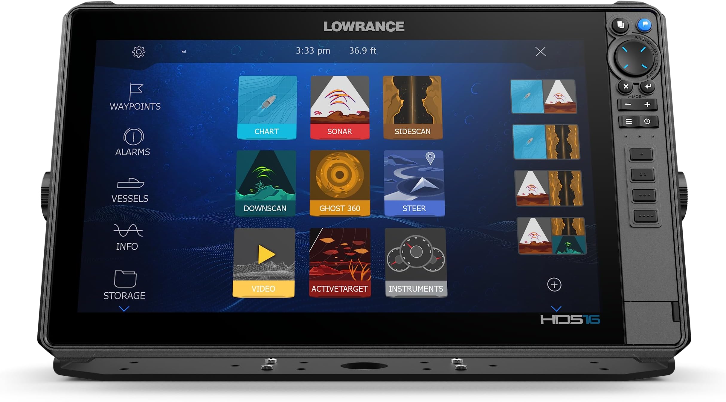 Lowrance HDS PRO 16" Fish Finder/Chart Plotter No Transducer Smartphone Integration