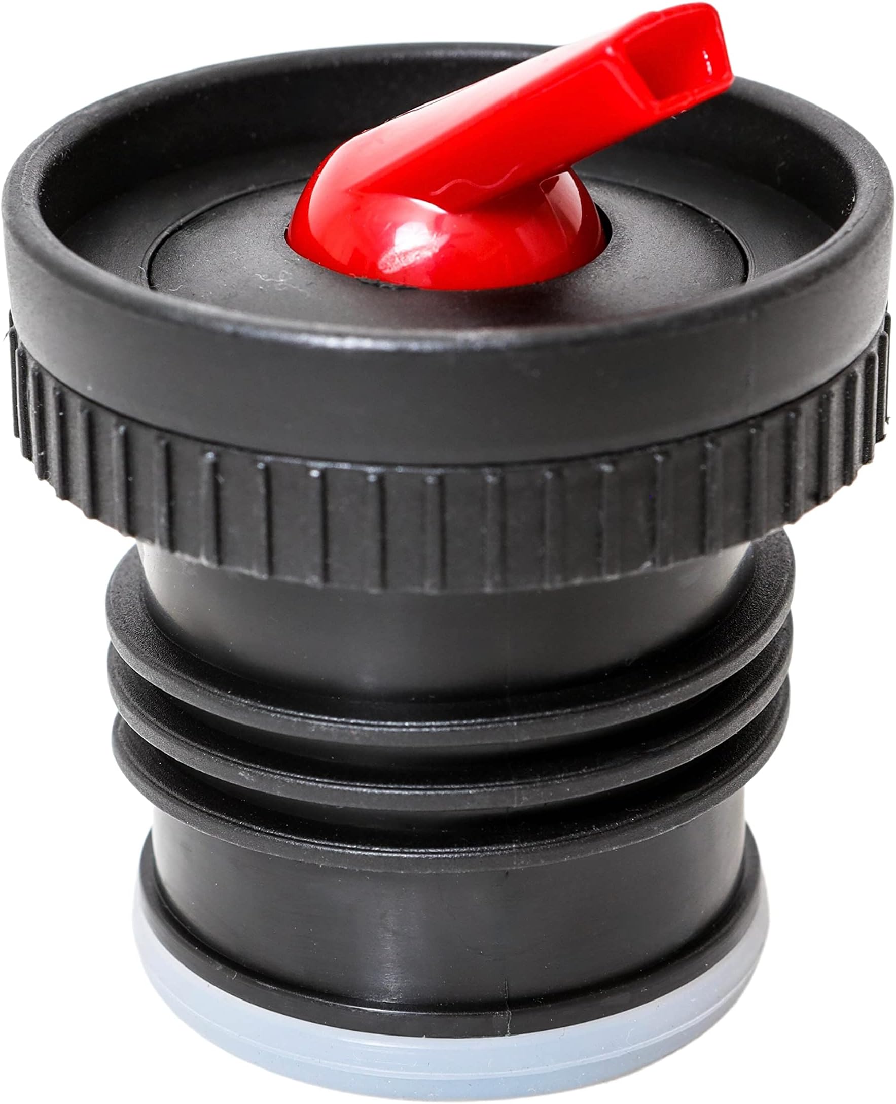 Argentus Thermos Stopper Pico de Mate Replacement Part For Stanley Classic Vacuum Insulated Wide Mouth Bottle Thermos (1.1QT, 1.5QT, 2QT) (Black-Red, Set of 1)