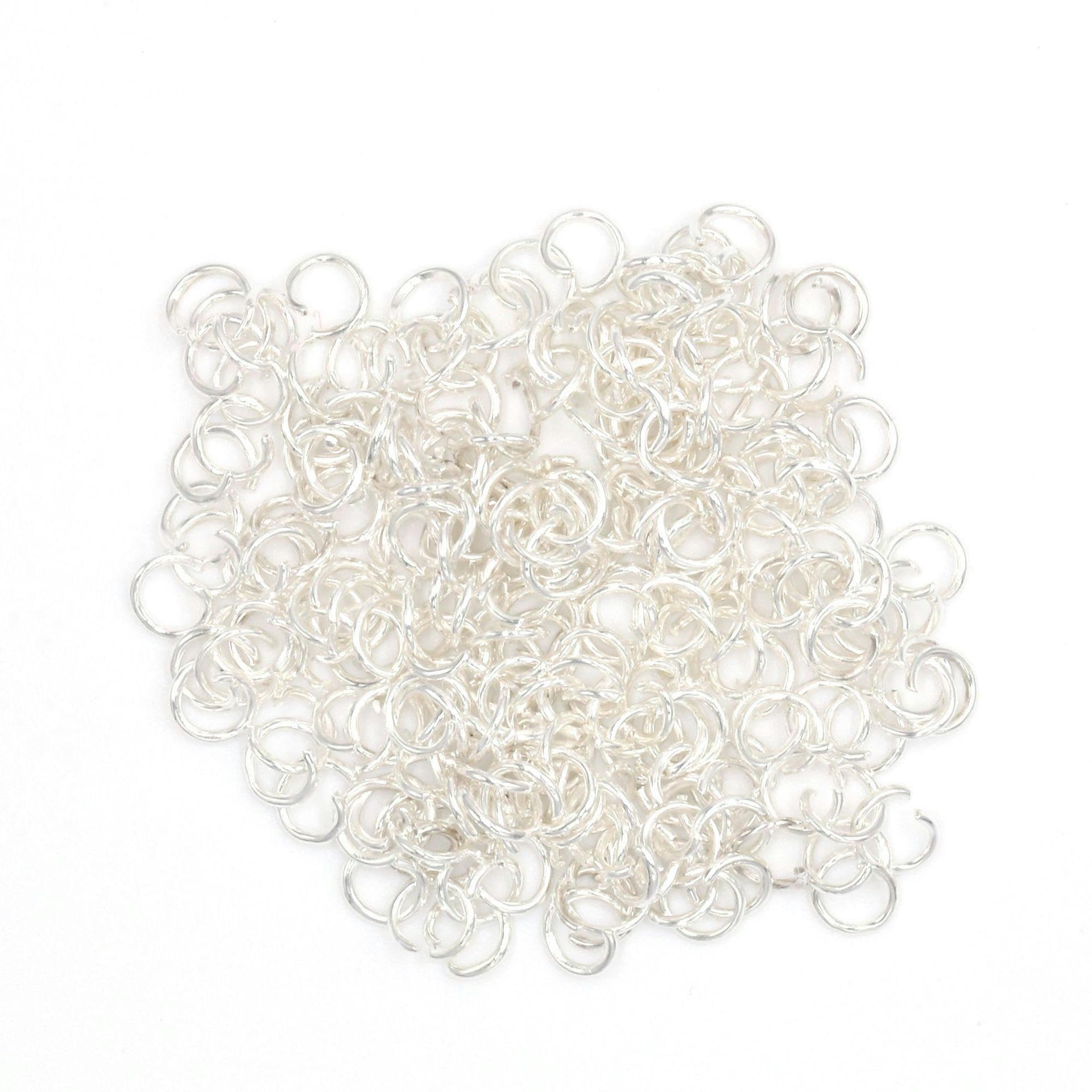 4–12 mm Gewicht 1000 g (2600–20.000 Stück) vergoldete offene Biegeringe Metallverbindungsringe Schmuck-Spaltringe Verbindungsstücke für Schmuckherstellungssets