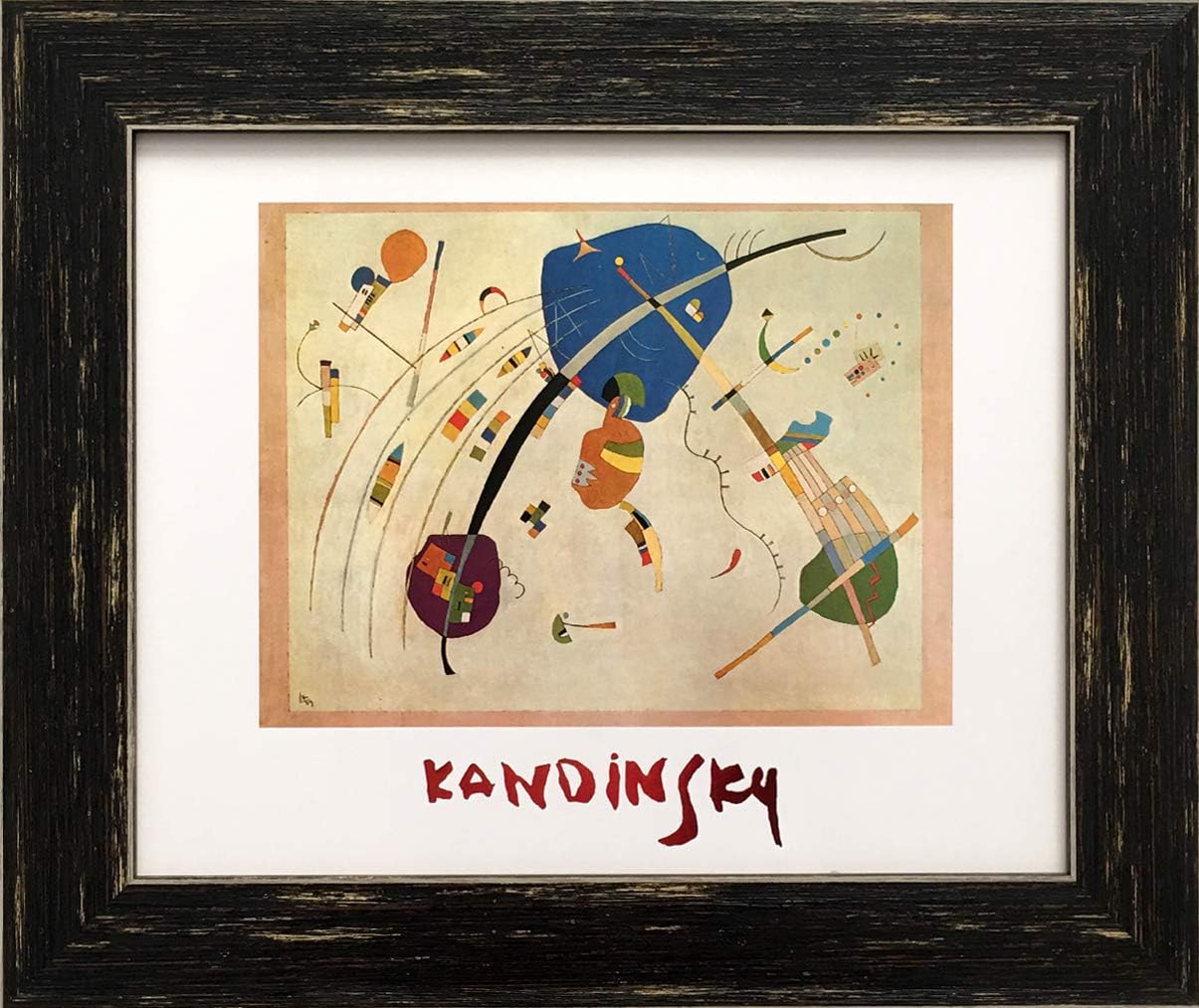 Bikousha ZFA-61793 Wassily Kandinsky Art Frame Modern Contemporary White 11.8 x 9.4 inches (300 x 240 mm)