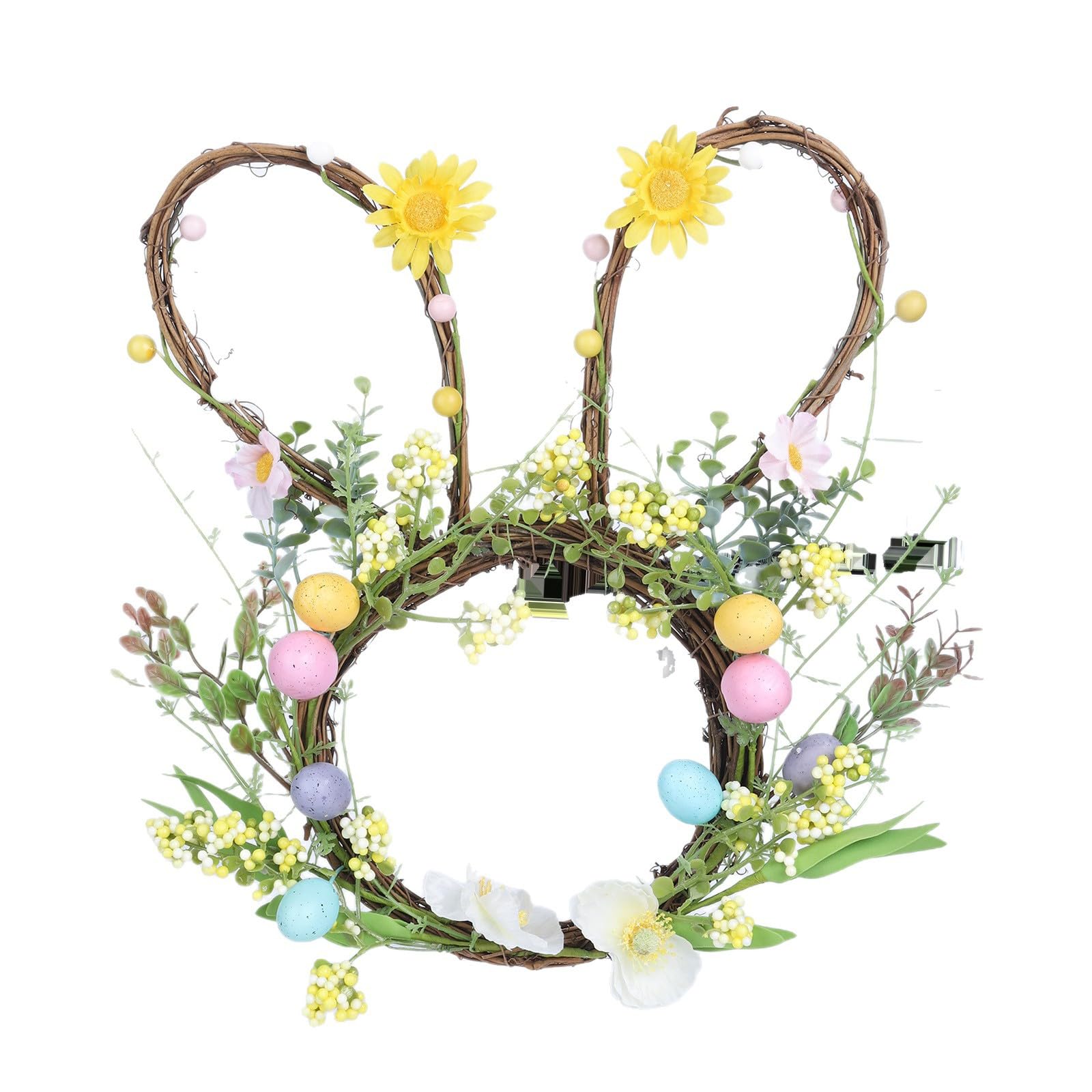 Osterdeko Türkranz Frühling Außen, Osterkranz Haustür mit Osterei, Ostertürkranz Frühlingsdeko Tür, Türkranz Ostern Deko Außen Innen, Osterdeko Frühlingskranz Haustür, Oster Türdeko Frühling (D-40cm)