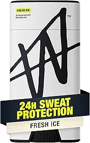 W By Jake Paul Desodorante masculino antitranspirante, bloqueador de odores, infusão de vitaminas para homens, proteção contra suor 24 horas, aroma de gelo fresco, 74 g
