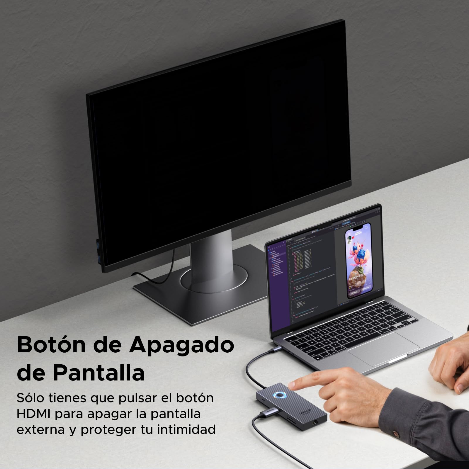 UGREEN Revodok Pro 1091 10Gbps Hub USB C HDMI 4K 60Hz Ethernet Gigabit PD 100W Lector de Tarjeta SD TF Puertos de Datos 2A2C Docking Station Compatible con MacBook Neo iPad Air iPhone 17 Pro MAX
