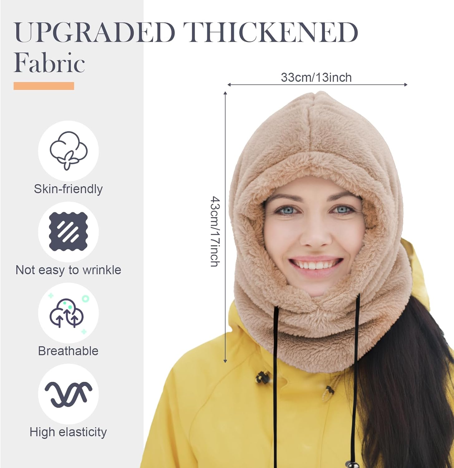 Shyyween 4 Pcs Ski Mask Fleece Balaclava and Hat for Women Men Touchscreen Gloves Winter Windproof Set for Outdoor Gift