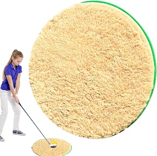 Golf Bunker Practice Mat - Foldable Chipping Trainer, Portable Swing Pad | Thermoplastic Rubber, Polyester Sand Trap Simulator, Skill Improvement Tool Outdoor Indoor Yard, Garage, Courtyard Practice