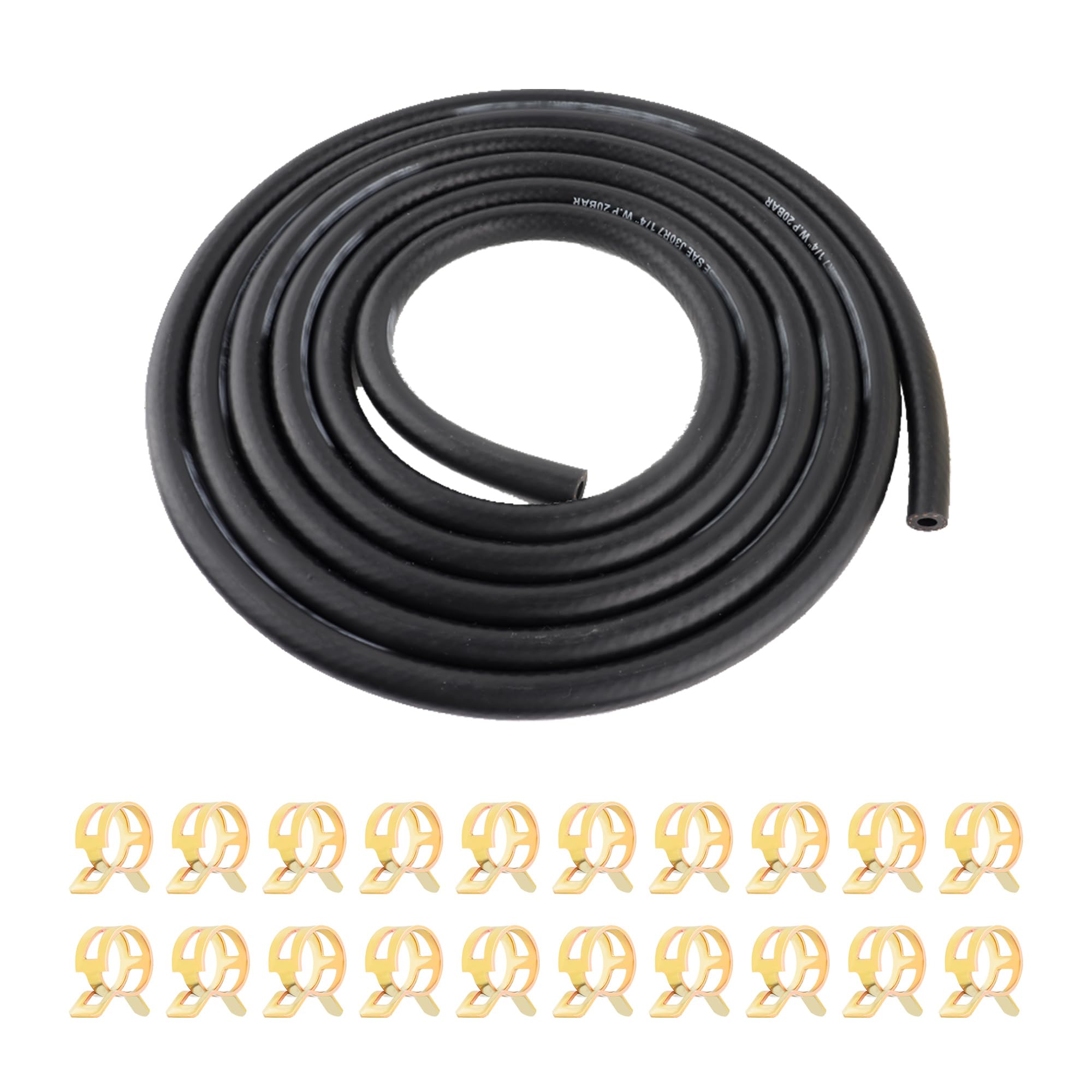 Conduits de carburant universels 3m et colliers de serrage pour durite essence