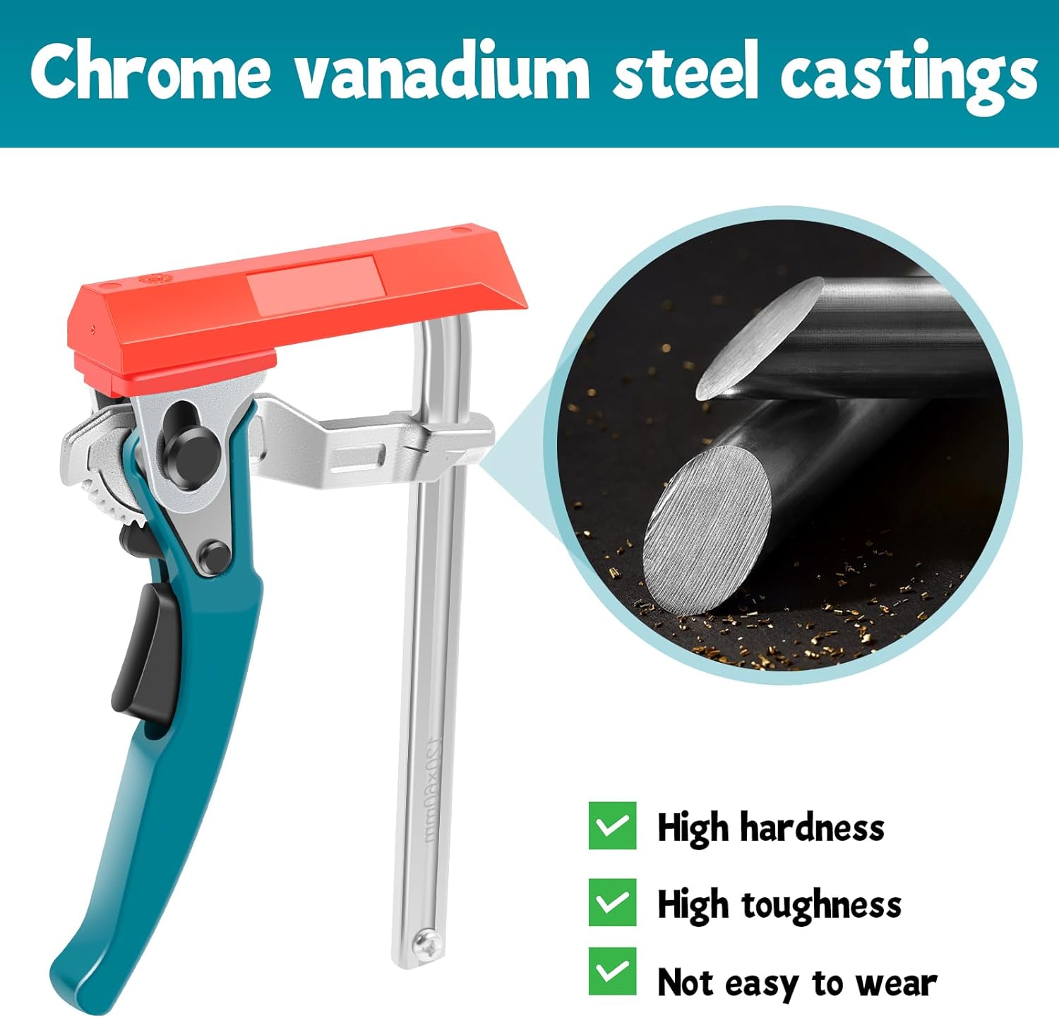 2025 Upgrade Ratcheting Table Clamp, Quick Saw Track Clamps, Quick Release Ratchet Track Saw Clamp Guide Rail Clamp for MFT Table and Guide Rail System (2pcs)