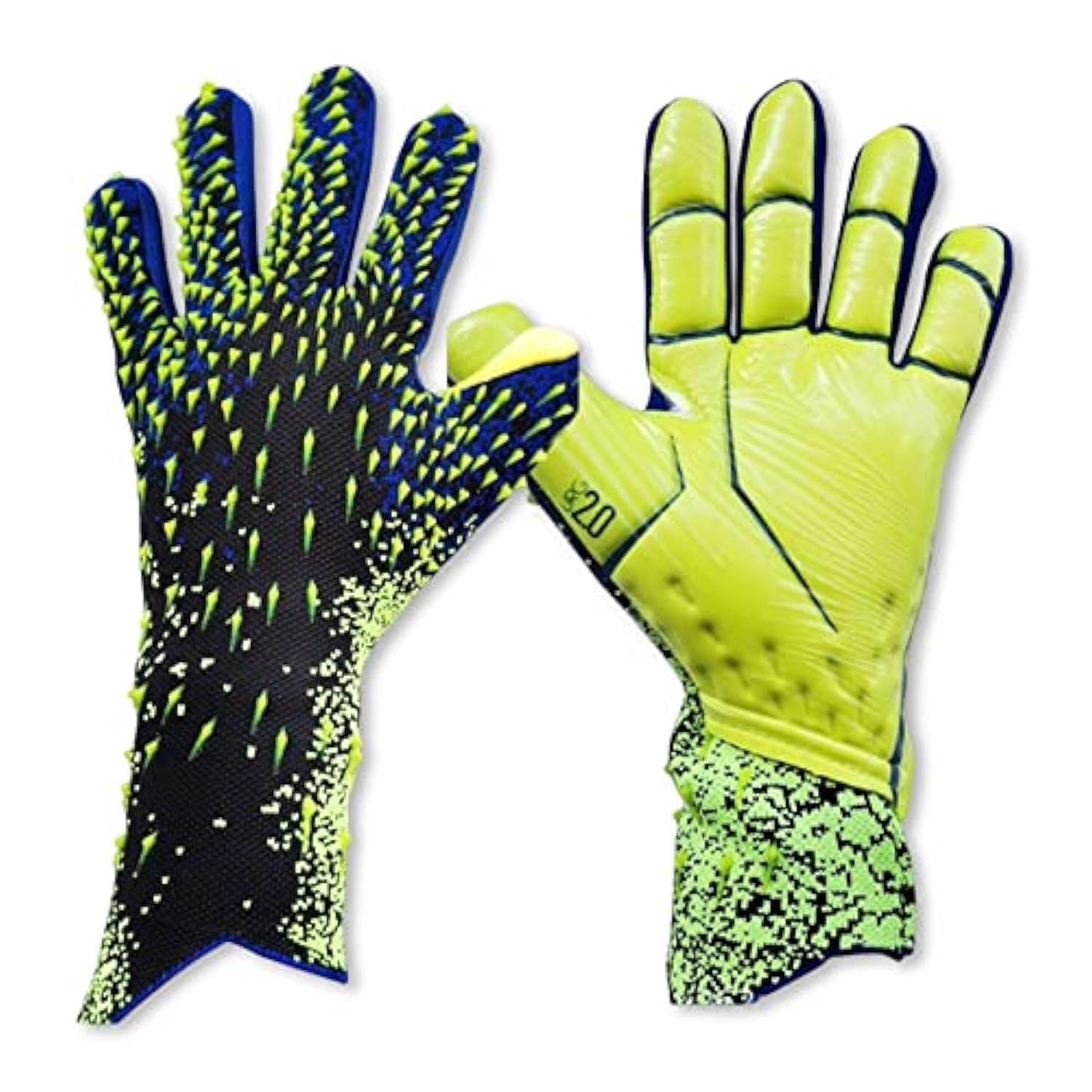 Kids Football Gloves Goalkeeper Gloves Kids Goalie Gloves, Offers excellent protection with abrasion-resistant,non-slip and wrist protection benefits,Size 6/7/8/9/10(Green)