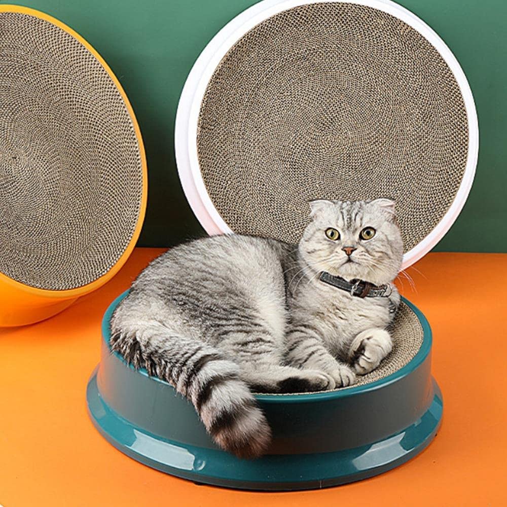 Juguete de Agarre de Gato Rascador Para Gatos, Almohadilla Para Rascar Corrugado Ovalado De Cartón, Rascador Para Gatos, Cama De Salón, Tablero Duradero, Cuenco Para Rascador De Gatos Tableros Afilado