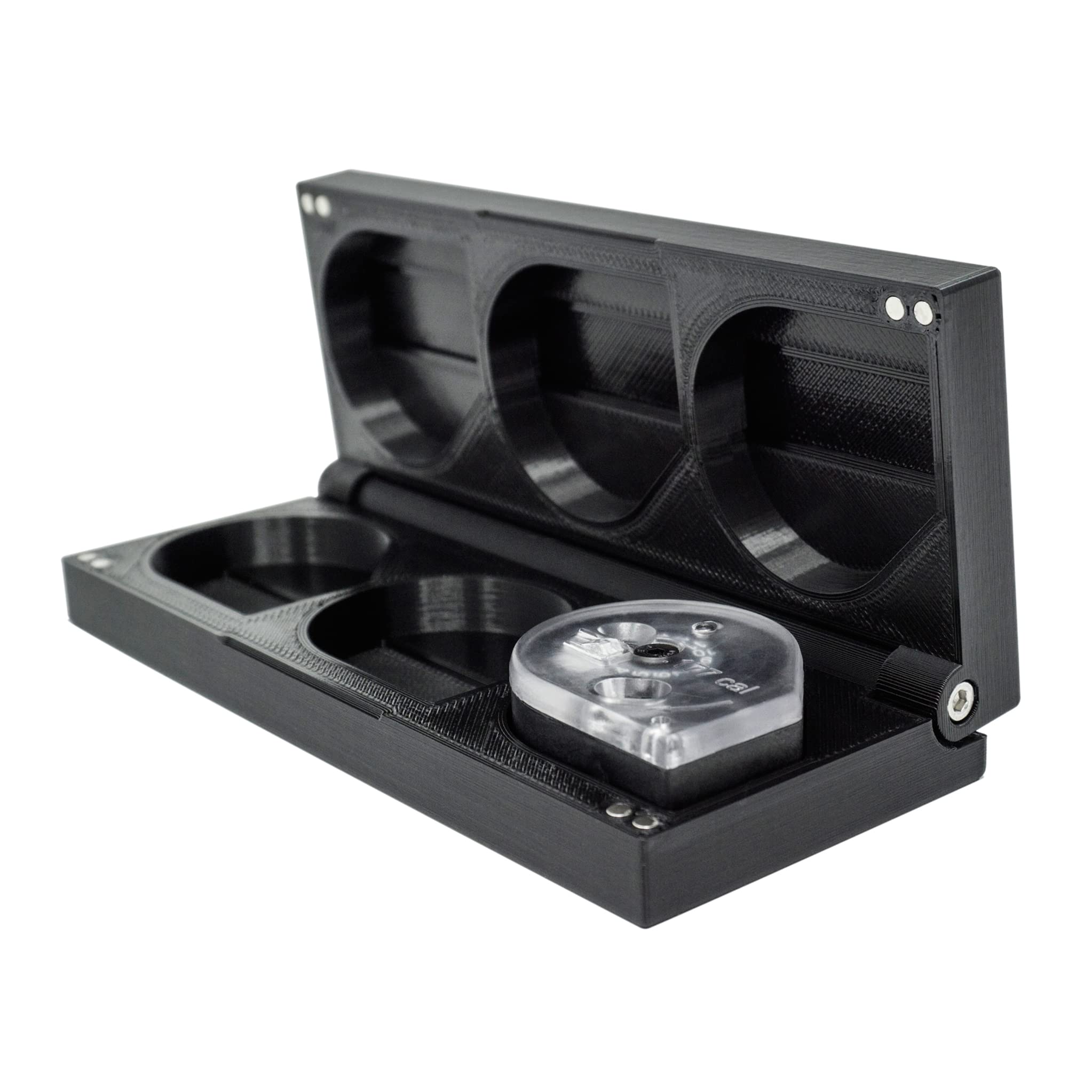 Slim Magazine Case Compatible with: Kral Arms Puncher, Webley Raider Magazines – Hard Plastic Cover, Flip Lid Magnetic Box Air Rifle Storage