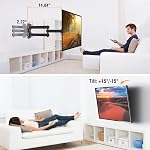 ELIVED TV Wall Mount for Most 13-30 inch TVs and Monitors, Swivel and Tilt Full Motion TV Mount Brackets, Rotation Articulating Extension Arm, Single Stud for Corner, Max VESA 100x100mm, 33 lbs.