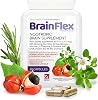 BrainFlex - Nootropic Brain Supplement Stack with Ginseng, Ginkgo, Bacopa Monnieri, L-Theanine, NAC, DHA Plus Vitamins B3, B5, B12 and Zinc for Mental Performance and Cognitive Function - 60 Capsules