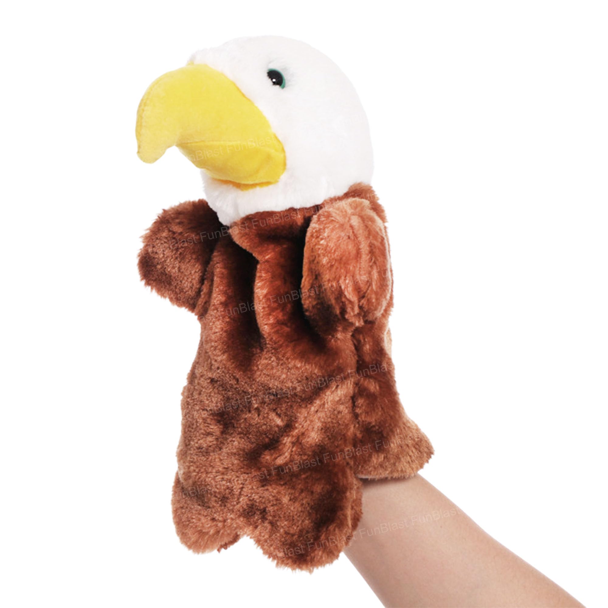 FunBlast Hand Puppets for Kids - Plush Animal Hand Puppet Toys - Soft Storytelling Puppets for Boys & Girls, Fun Learning Educational Toys for Toddlers & Children (Eagle)