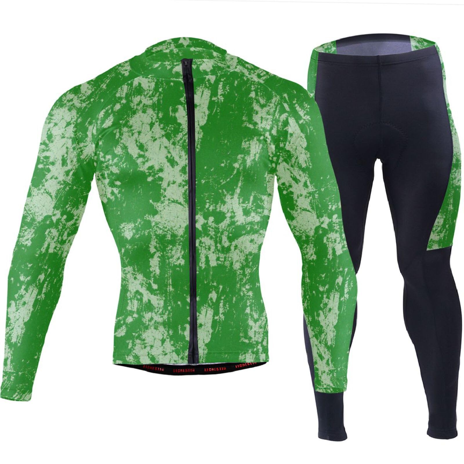 Fahrradtrikot für Herren, mit Taschen, Windbreaker, langärmelig, 3D-gepolstert