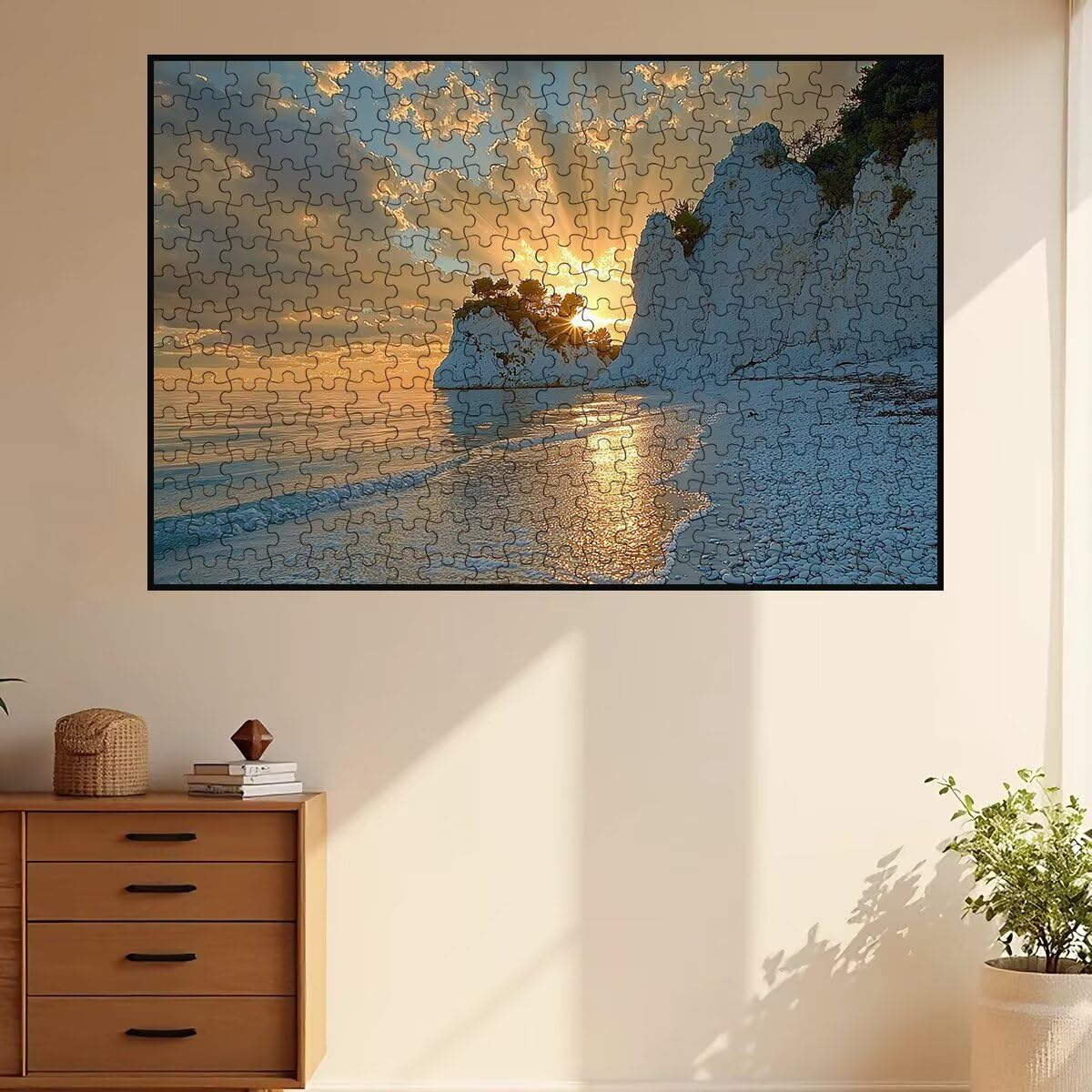 Puzzle 2000 Pezzi Paesaggi, Puzzle Spiaggia per Adulti, Puzzles in Legno Intrattenimento Creativo, Divertimento, Puzzles Educativi Classici con Confezione di Alta Qualità Idea Regalo Donna Decor -2496