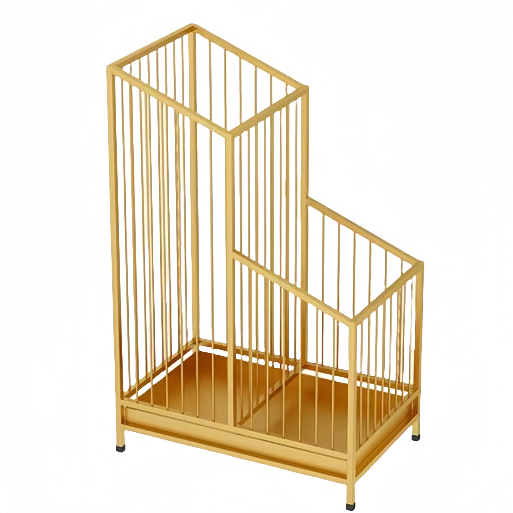 Yacoxe Gold Umbrella Stand, 25 * 62Cm, 40 * 62Cm Square Umbrella Stand With Removable Drip Tray, Vertical Cane Drying Umbrella Stand, Freestanding Umbrella Stand For Office Restaurant Home(,40 * 62Cm)