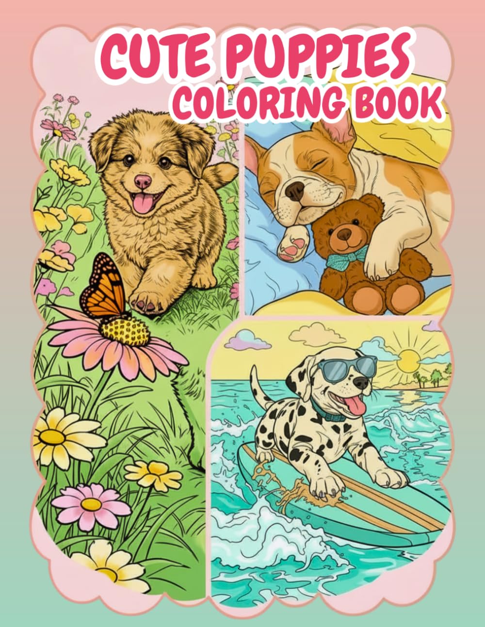 Cute Puppies Coloring Book: Fun and Adorable Designs for Kids and Dog Lovers