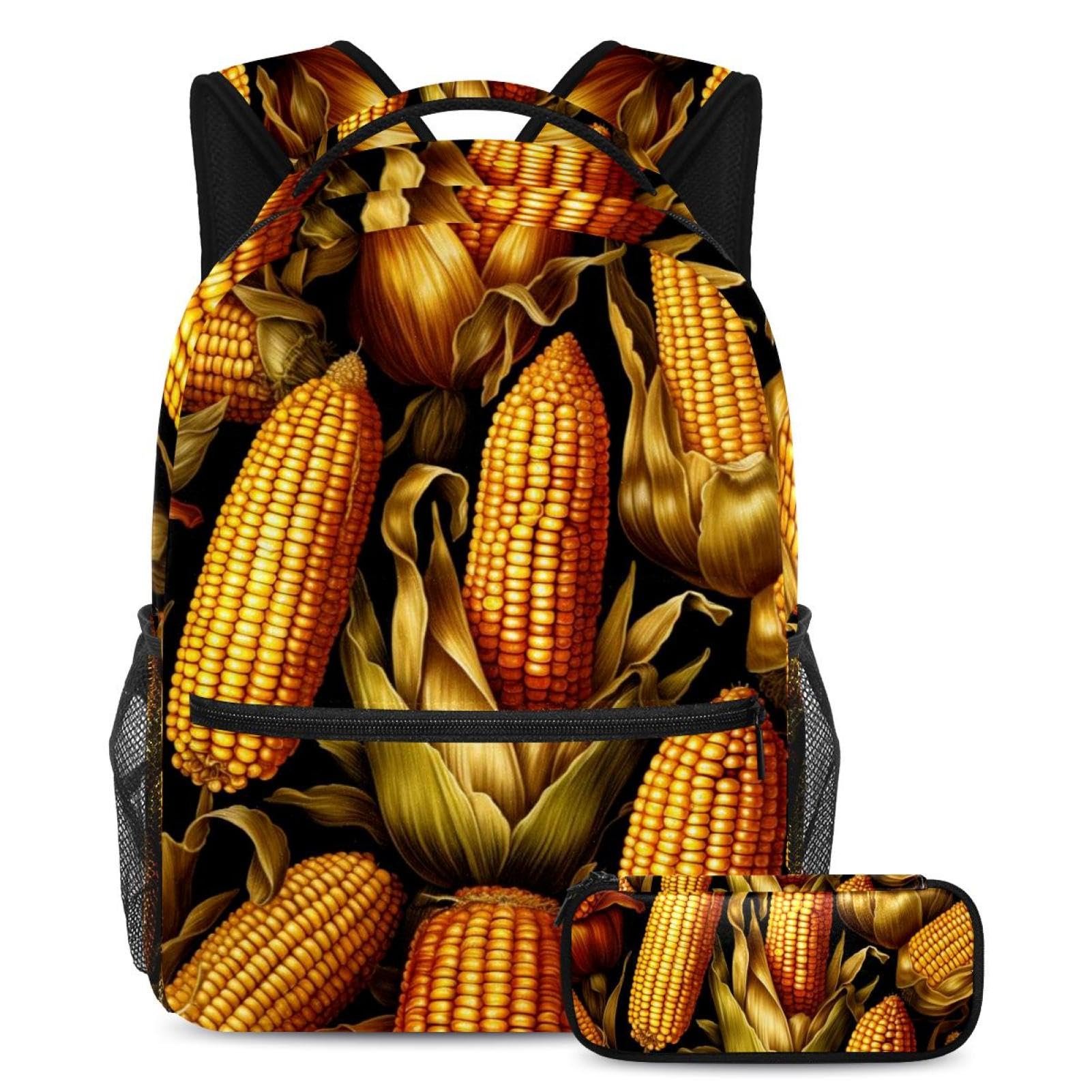 Sac à dos de Thanksgiving grande capacité et trousse pour adolescent
