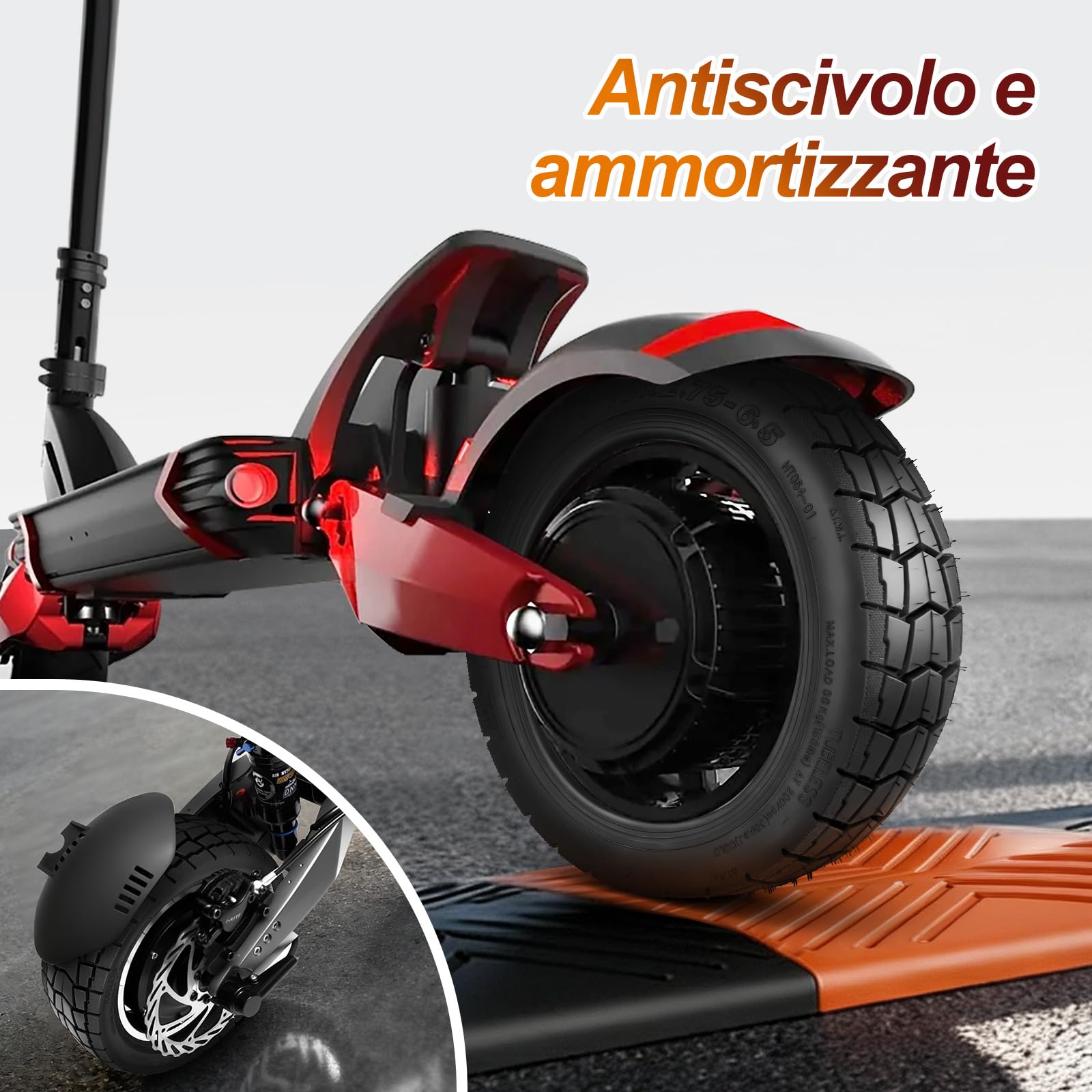 Pneumatici a depressione 10x2.75-6.5 per Speedway 5/Dualtron 3/Zero 10X/VSETT, pneumatici tubeless, pneumatici anteriori/di riserva per skateboard elettrico da 10 pollici
