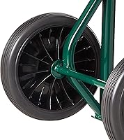 Vista 3 de Harper Trucks - Carretilla de mano de acero, con capacidad hasta 300 libras y ruedas macizas de 8 pulgadas