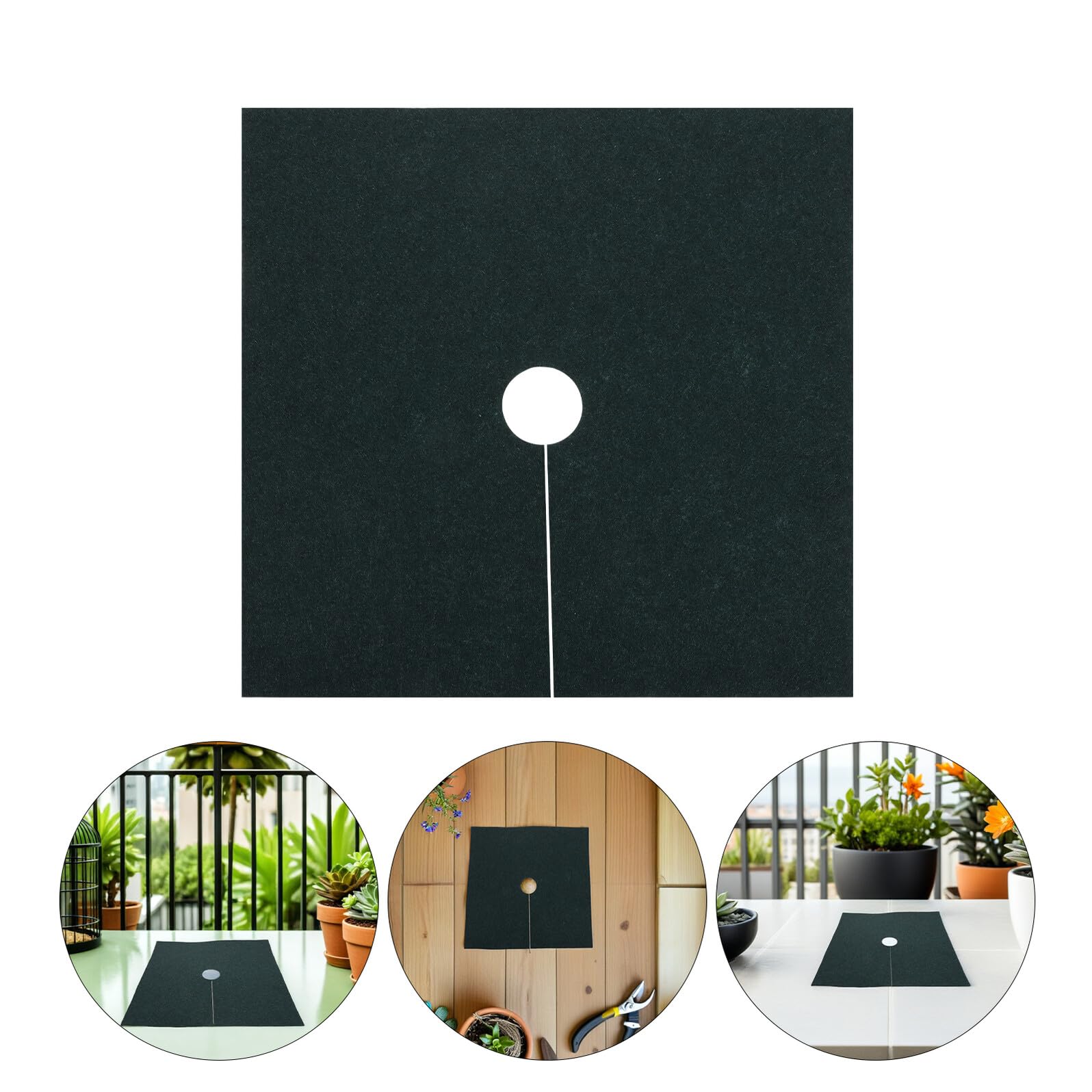 Telo Protezione Radici Piante 20 Pezzi Non Tessuto Verde | 32cm Quadrato, Blocco Luce e Soppressione Erbe, Uso Esterno per Anelli Albero