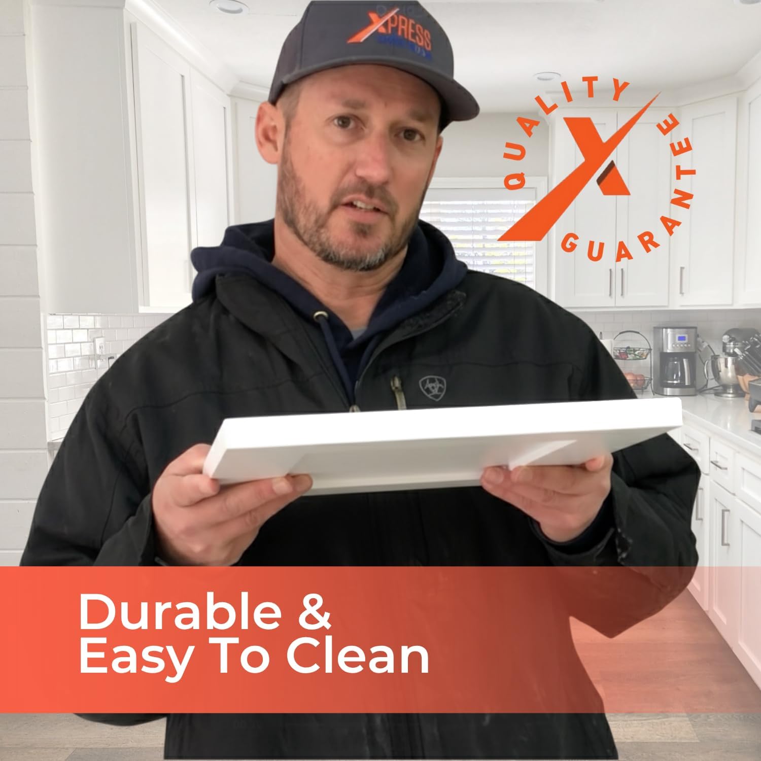 Custom Sized Thermofoil Shaker Cabinet Door | Engineered Wood Replacement Door for Kitchens, Bathrooms (DRS131)