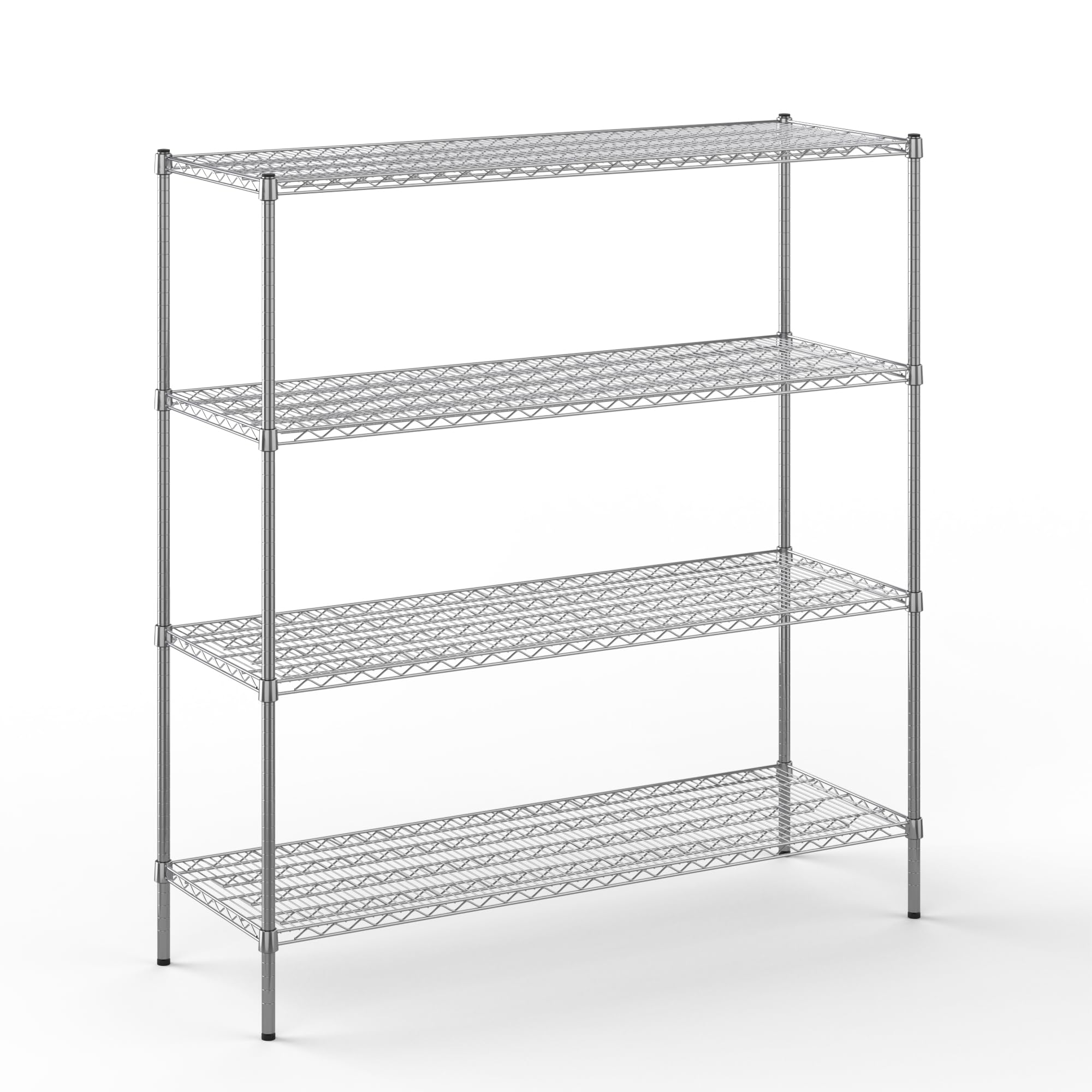 21" Deep x 60" Wide x 64" Height Wire Shelving Kit | 4-Tier | NSF Commercial Storage Rack Unit