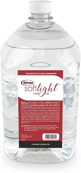Sterno SoftLight Liquid Paraffin Lamp Oil, 1 Gallon