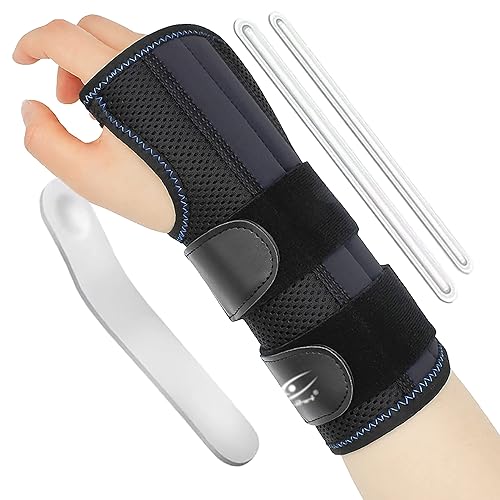HiRui Muñequera para alivio del túnel carpiano, soporte de muñeca con férulas de compresión para artritis, tendinitis, recuperación de esguinces,