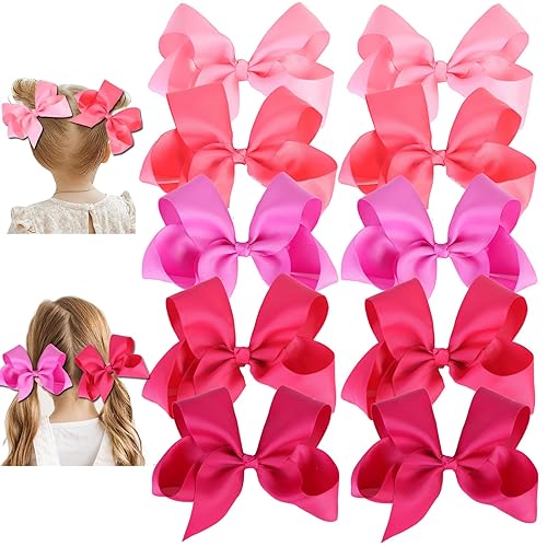 Lazos para el pelo para niñas, 10 clips de lazos para niñas pequeñas, pinzas de cocodrilo para cinta de grogrén negro, accesorios para el cabello