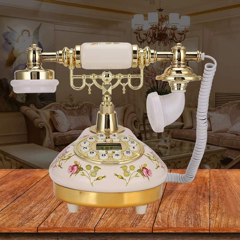 Telefono Vintage Classico Telefono Fisso retrò con Filo con Telefono Antico All'Id Chiamante Fsk/Dtmf per L'Arredamento Dell'Ufficio Domestico