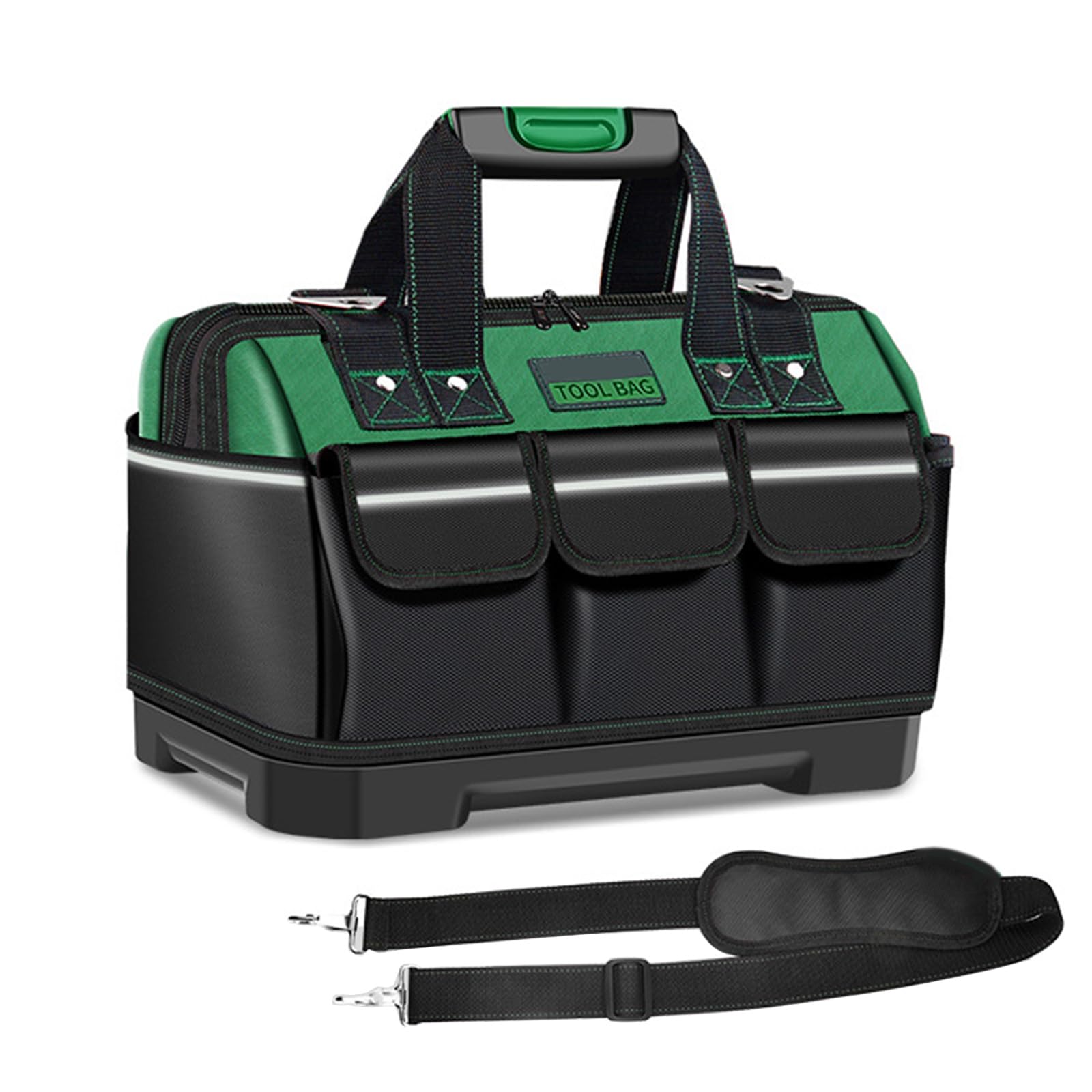 Tsophreniq Yet Spacious 16Inch Tool Bag Reinforced Handle Bag Ideal For Household Repairs And Travel Maintenance Sturdy Storage