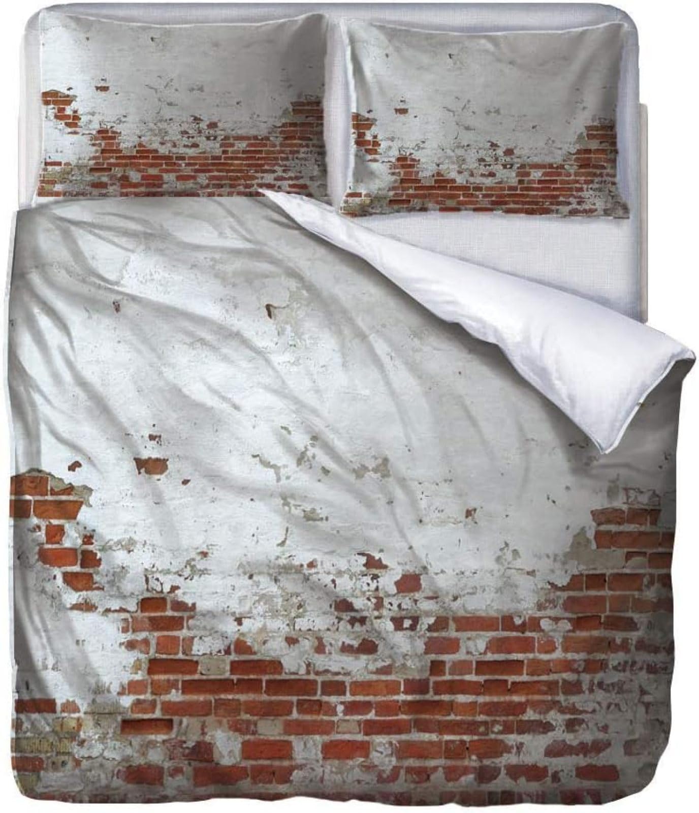 BEDSURE beddengoed, 135 x 200 cm, grijs dekbedovertrek - beddengoedset 135 x 200 cm met 80 x 80 cm kussensloop, eenpersoons dekbedovertrek, antraciet, ritssluiting
