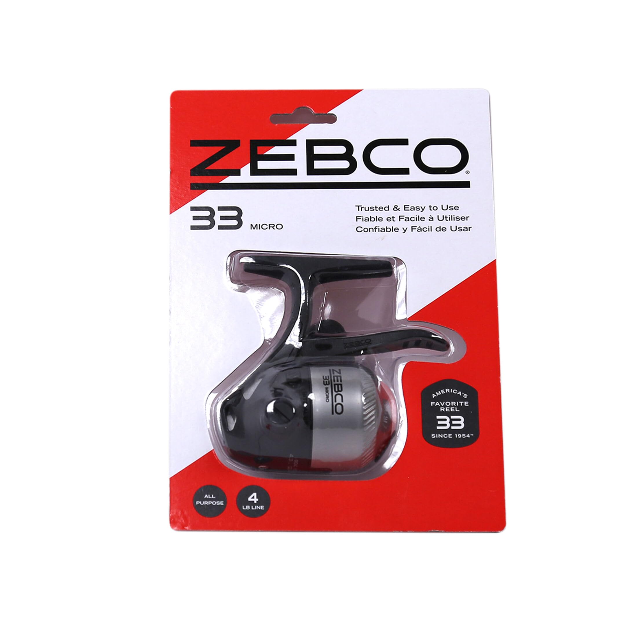 Zebco Kołowrotek unisex 33Micro Triggerspin 4#C, wielokolorowy, jeden rozmiar | Wydajność wirowania w łatwej konstrukcji spincastowej