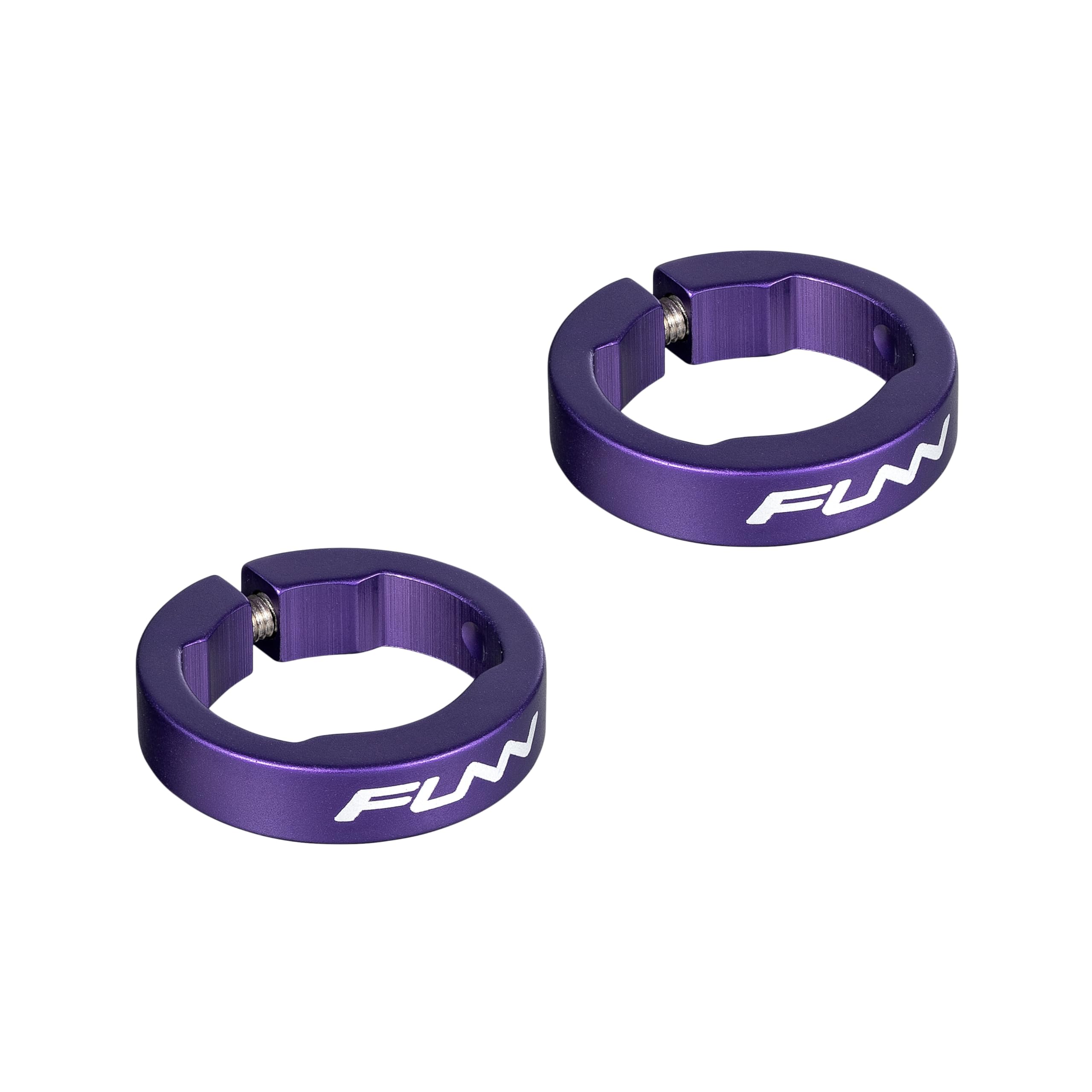 Funn Grip Clamping Rings for Hilt and Holeshot Bike Grips (Purple)