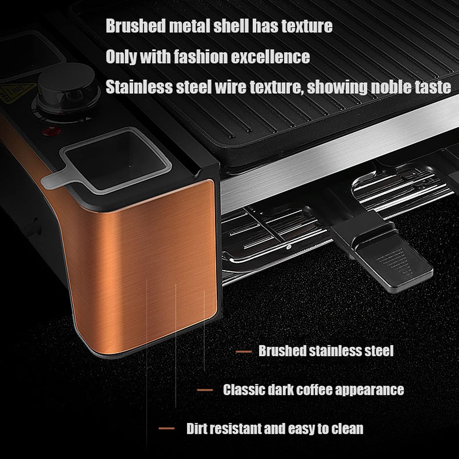 Dwuwarstwowy domowy grill bezdymny, grill elektryczny, elektryczny grill stołowy, wielofunkcyjny elektryczny grill