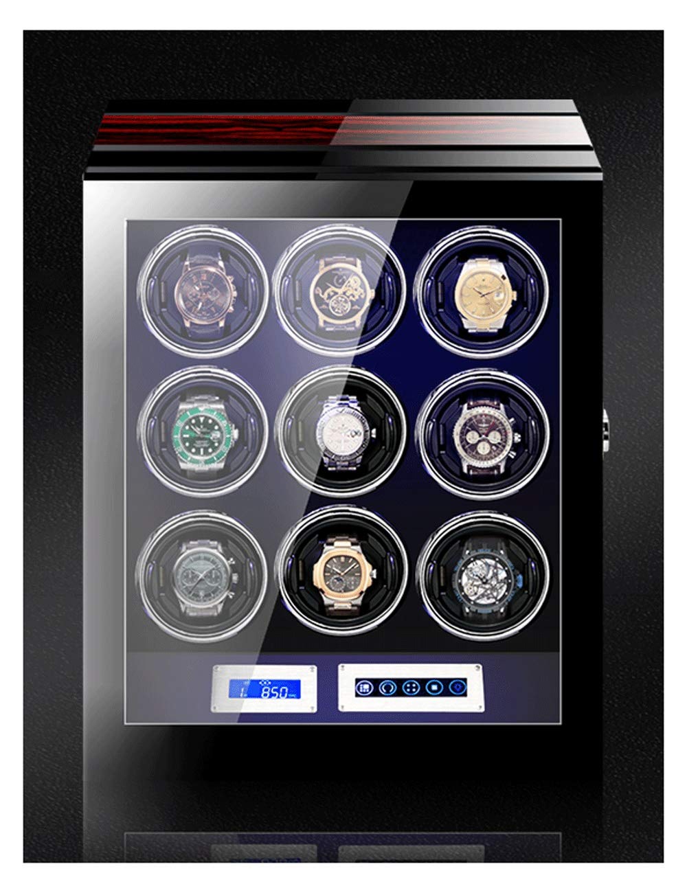 Organizador de relojes, caja de reloj de 6 ranuras, estuche de cuero para almacenamiento de relojes: cumpleaños, día del padre, regalos para madres para hombres y mujeres Beauty Comes