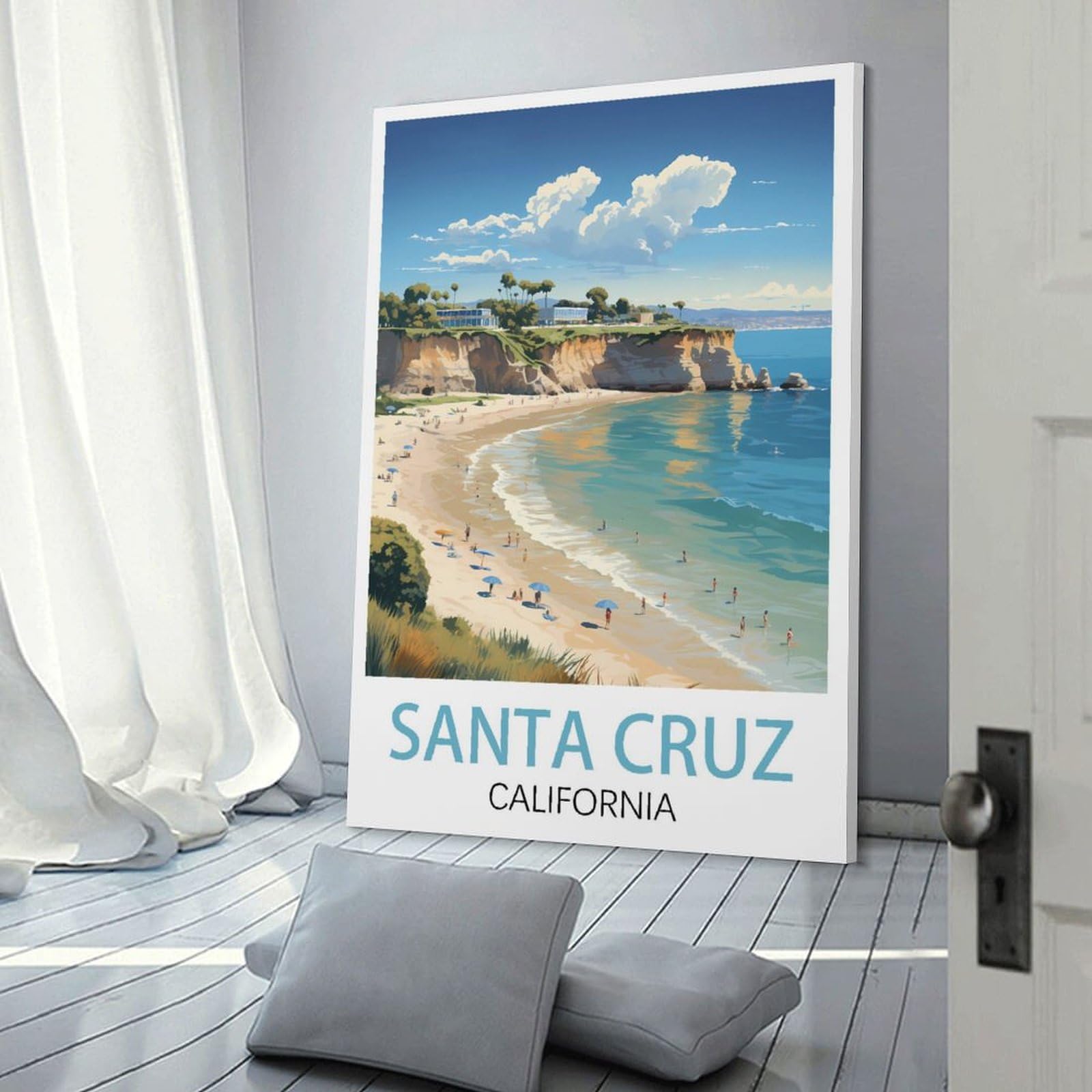 Amazon.com: LLYCUAOO Santa Cruz California Vintage Travel Posters