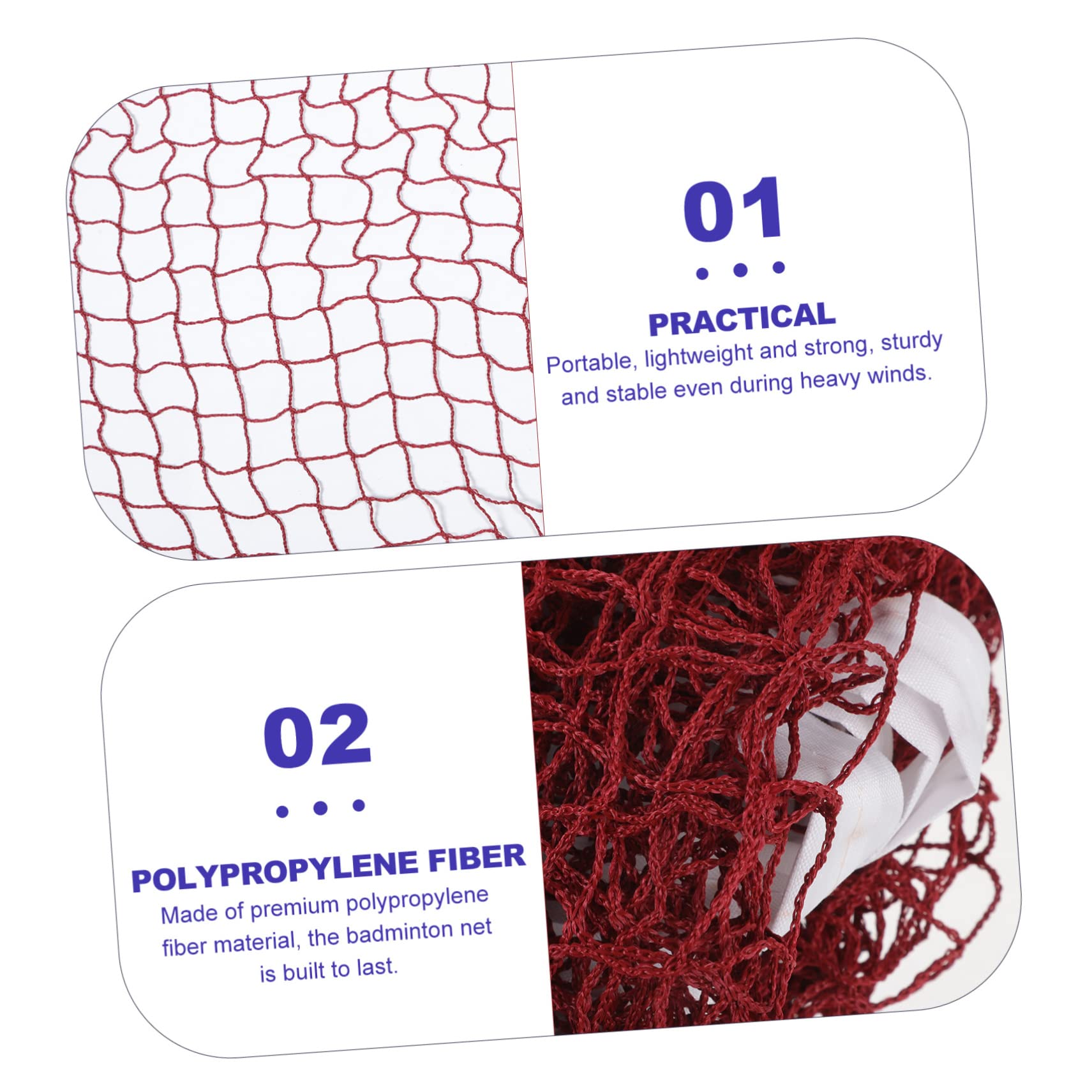 POPETPOP 2pcs Folding Badminton Net Sports Netting Badminton Practice Net Outdoor for