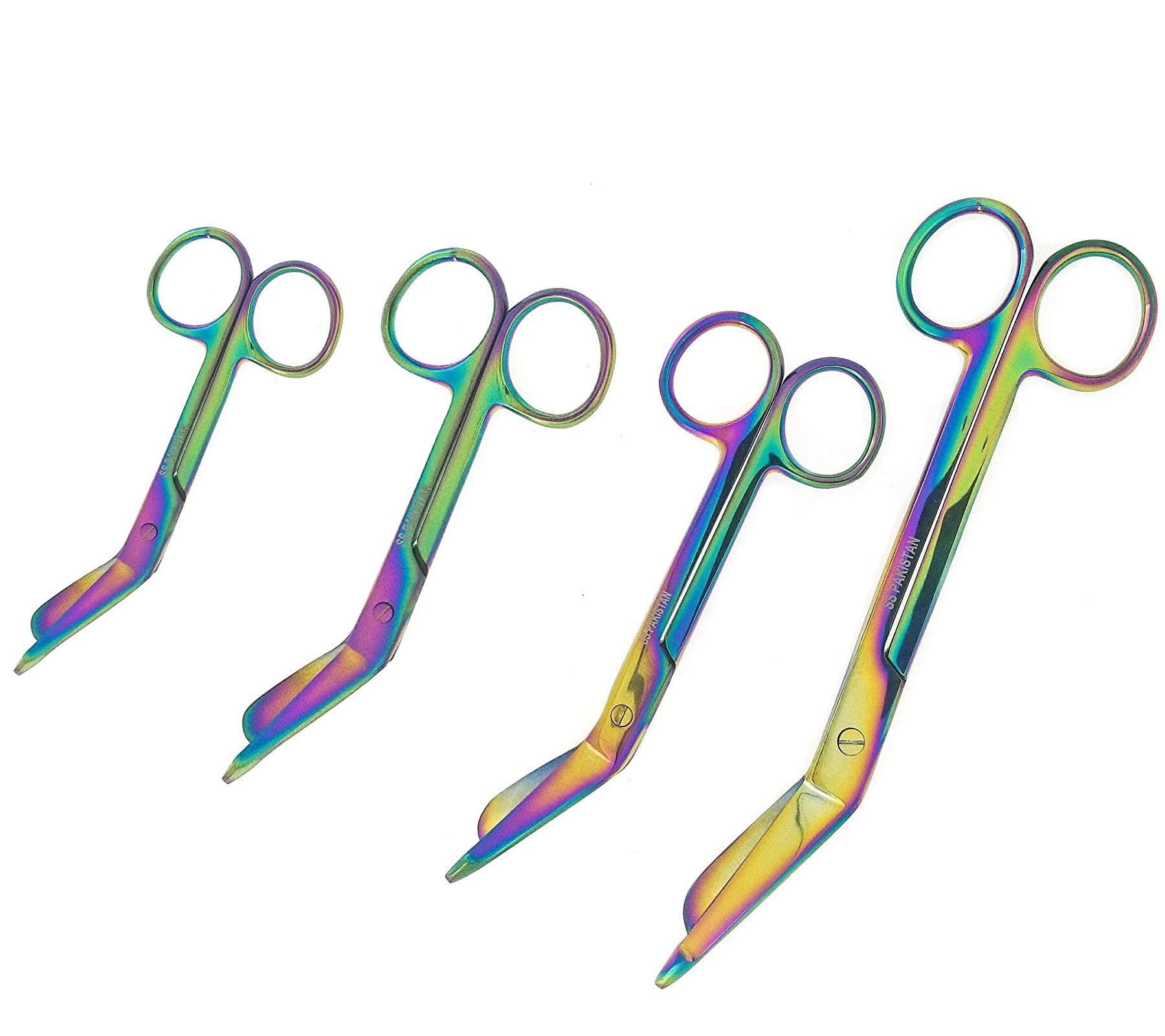 Titanium Lister Bandage Scissors - Rainbow Colors -3 Titanium Lister Bandage Scissors - Rainbow Colors -3