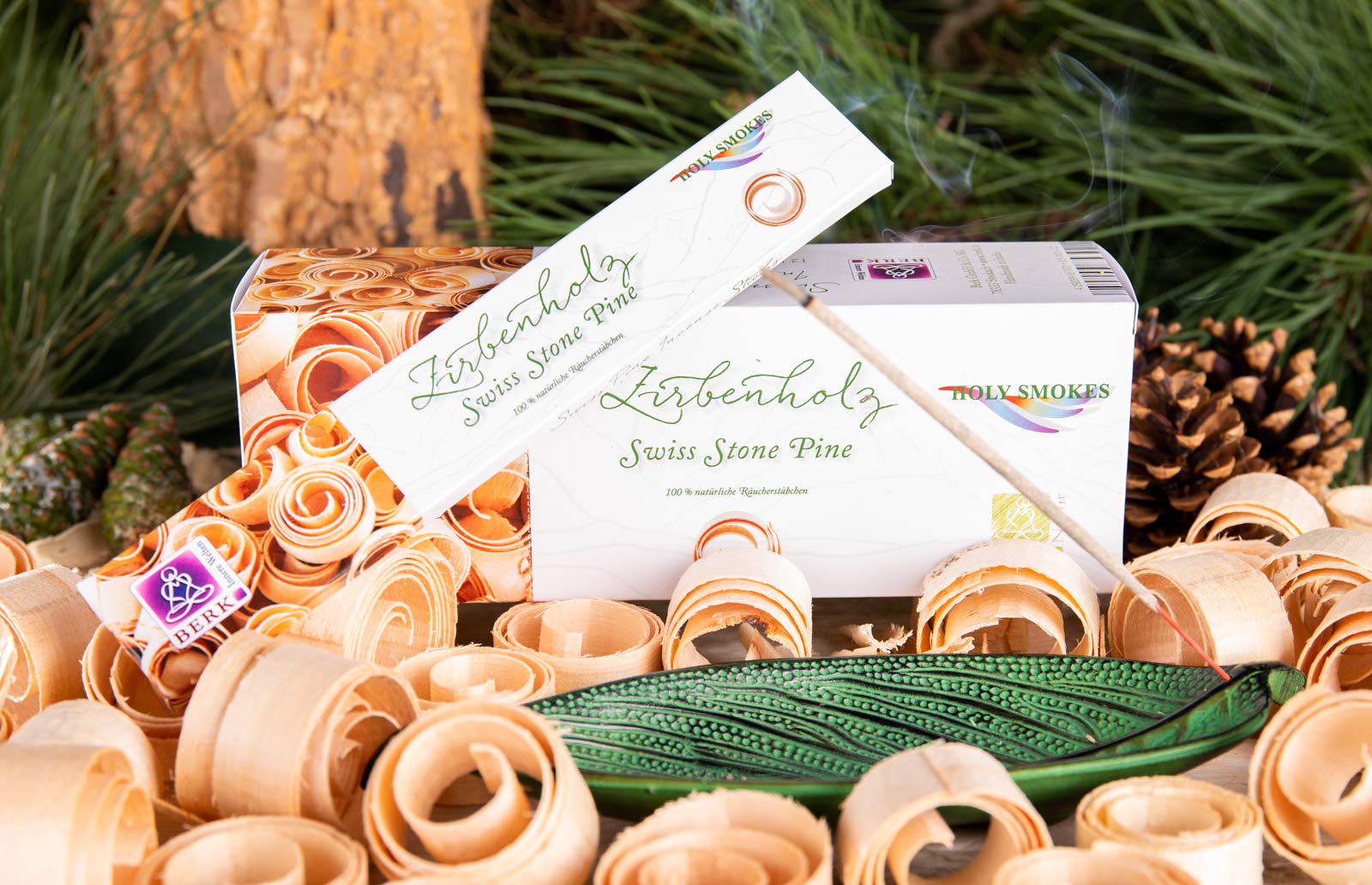 Berk - Bastoncini di incenso, aroma: Holy Smokes, ideali come regalo, 12 confezioni da 10 g